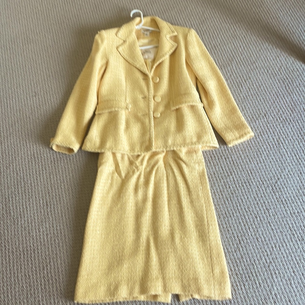 Summer Yellow Boucle Talbots Suit-Sz. 4